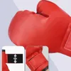 Защитное снаряжение 2 пара боксерских тренировочных перчаток Профессиональные кожаные боксерские перчатки PU