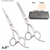 Tesoura de tesoura de tesoura Hair SCISSORS 5 6 0 Comprimento profissional Rainning Barber Scissor Cutting 440C Japan Steel 888 230317 Q240425