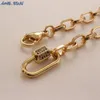Link Bracelets SUNSLL Gold Color Copper Fashion Zircon Hexagonal Prism Bangles Jewelry Personalized Accessories For Women Gifts
