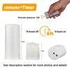 6 Pcs Remote Control LED Flameless Candle Lights Flickering Tea Home Christmas Birthday Decor Easter 240417