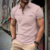 ヨーロッパとアメリカのメンズカジュアル半袖ポロシャツオフィスファッション格子縞のコラーTシャツ通気性トップ240420