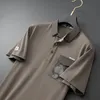 8xl 7xl 6xl 2024 Summer High End Cotton Polo Shirt Men toppar Short Sleeve Lapel Mens Shirts With Pocket Casual Loose Tshirts 240424