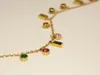 Baguette Rainbow Gemstone Collier |18 carats d'or |Charme géométrique |Superposition |Charme arc-en-ciel |Collier Rainbow Crystal |Collier d'été