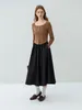 Юбки FSLE Корейская минималистская модная юбка для полуны