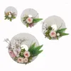 Dekorativa blommor Jarown 4st/Set Artificial White Paper Wreath For Wall Decoration Silk Fake Wedding Home Party