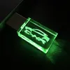 Les lecteurs peuvent personnaliser le logo USB Flash Drive, CHAR CARS LOGO PEN DRIVE 8 Go 16 Go 32 Go 64 Go Lights LED USB Flash Memory Drive Custom Gift