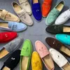 Loro Basso top openwalk Women Casual Scarpe Casual Men Man Suello Skin Muller Shoe Brand Classic Flats Designer Luxury Chanms Walk Walk Piping Moccasins