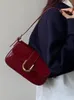 Kordelkordelkordelkordelkordel rotes Hufeisenschnalle Unterarmtaschen Frauen Handtaschen Ladies Messenger Bag Sack Ein Hauptfemme -Knopf einzelner Schulterkreuzkörper