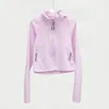 LL Yoga Wear Jackets Hoodie Sweatshirts Damen Designer Sport Hoody Jacket Coats Doppelseitige Schleiffitness Chothing Hoodies Langarm Kleidung