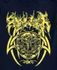 Camisetas masculinas American Trendy Gothic Dragon Letter Impresso T-shirt de tamanho grande masculino 2024 Moda de streetwear LOUGO ROUNTE MANUS DE MANGA CURTA TOPQ240425