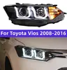 Assemblaggio delle luci delle auto per faro LED TOYOTA VIOS 20 08-20 16 DRL Torn segnale a traco