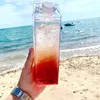 Tumblers 500/1000 مل وترتل الماء في الهواء الطلق شرب الإبريق الكبير من عصير الشاي كوب شاي زجاجة الحليب شفافة محمولة البلاستيك H240425