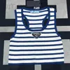 Kvinntankar Camis Designer 24 Summer New P Family Stripe H-formad Slim Fit Short Sticked Tank Top for Women Zve3