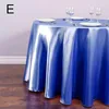 Mesa de tela sólida satinada satén de tela suave de tela redonda para la boda banquete fiesta de cumpleaños decoración del restaurante