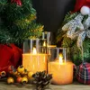 LED Crack Flameless Pillar Candle 12 Color Remote Controller Timer Paraffin Wax Flimrande Holiday Christmjurdekor 240417