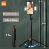 Sticks xiaomi novo stick stick titular de telefone móvel bluetooth tripé suporte com controle remoto anel de luz tripé haste telescópica