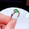 Clusterringe Kjjeaxcmy Fein Schmuck 925 Sterling Silber Natural Edelstein Diopside Fashion Woman's Crystal Ring Support Test Verkauf