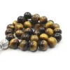 Одежда мужчина Tasbih Natural Tiger Eye Stone Musstrim Prayer Beads Исламские Ид Рамадан Подарки Гуали