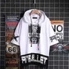 Camisetas masculinas moda masculina camisetas de rua casuais casuais com capuz