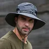 帽子のバケツ帽子UV抵抗性イーブ帽子夏の太陽漁師日焼け止め日光防止屋外釣り防水速乾性乾燥通気性のある傘の帽子240424
