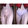 Lingerie sexy sissy culotte fetish hommes dentelle sheer hing hing u convex pochech gay voir à travers les slips des sous-vêtements