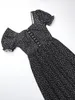 Robes décontractées insdoiit Gothic Floral Print Button Midi Women Square Collier Puff Sleeve GRUNGE AESTHÉTÉ ÉLÉGANT PARTER LACUNE DE NIGHT