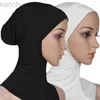 Hijabs Ramadan Islamiska muslimska underkörfkvinnor Veil Hijab huvud halsdukar muslimska kvinnor halsduk turbans huvud för kvinna hijabs kepsar hatt d240425