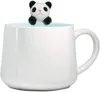 Mokken schattige Panda Kid Ceramics Coffee Milk Tea Cup 3d Novely Cartoon Dierschenken voor bruiloften Verjaardagen Valentijnsdag