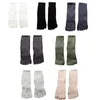 Men's Socks Men Autumn Five Finger Ribbed Simple Solid Color Elastic Rubber Band Split Toe Separator Cotton Running Drop