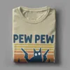 Camisetas masculinas vintage retro preto gato pew madafakas homens t camisetas criativas camiseta de camiseta curta de manga curta camiseta de pescoço de algodão puro T240425