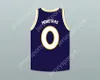 CUSTOM NAY Name Mens Youth/Kids MONSTARS 0 MONSTARS DARK BLUE BASKETBALL JERSEY HIT EM HIGH TOP Stitched S-6XL