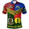 Polo's voor herenmode Tuvalu Polynesisch patroon Polo shirt Men 3d print Coat of Arms Korte mouwen