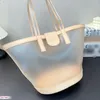 Желе для пляжного пакета большая мощность женская сумка для плеча роскошная дизайнер прозрачная сумочка для Lady Fashion Totes Сумочки CSD2404257-12