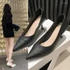 Scarpe per vestiti 2024 Spring e autunno 7,5 cm con tacco sottile con bocca poco profonda sul posto di lavoro sexy singolo francese da donna