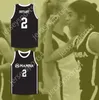 Nome personalizado Juventude/crianças Gianna Bryant 2 Mamba Ballers Black Basketball Jersey Versão 2 Top Stitched S-6xl