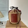 Womens Woody Straw Designer Beach bag 7A shop Luxurys basket handbag Raffias bags summer weekender Shoulder tote Bag mens crossbody travel weave bucket clutch bag