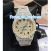 الأزياء الفاخرة المصنوعة يدويًا VVS Clarity Moissanite Diamond Watch Watch Iced Out Wrist Watch جاهزًا للتخزين المتاح بسعر رخيص