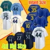 Men Youth Infant Custom S-4XL Mitch Haniger Crawford 44 Julio Rodriguez Jarred Kelenic 24 Ken Griffey Jr. 51 Ichiro Suzuki Dominic Canzone Rojas 52 Collin Snider