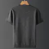 Men's T Shirts 2024 Plus Size Autumn Half Sleeve Sweater Mens Short T-shirt Embroidery Casual Line Top Large