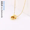 Originele ontwerper Carter Double Ring ketting Big Cake Full Diamond Chain 18K Gold Couple Top goederen