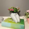 Vases Potted Body Flower Vase Women Body Flower Vase Fun Fun Resin Plant Pots Modern Boho Decorative Planter Body Flower Vase for Table