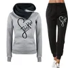 Dames tweedelige broek Spring Herfst Women Tracksuits 2 Outfits Hooded trui Sportsporten PCS Sets Casual Streetwear Jogging Suits