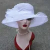 Chapeaux à bord large chapeau seau Fedoras Kentucky dey Wide Brim Wedding Church Occasional Hat J240425