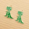 Charms 10pcs Dinosaur Charm For Jewelry Making Enamel Animal Earring Pendant Necklace Bracelet Diy Accessories Craft Supplies