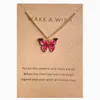 Colliers de pendentif 1/3 / 5pcs papillon polyvalent et rafraîchissant la mode personnalisée pas facilement déduisant le collier de couleur brillante