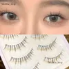 3 Pcfalse New Natural Transparent Stem Comic False Eyelashes Nude Soft Sharpened Beauty Makeup Z0428 935