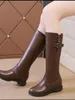 Сапоги ботинки круглая женская осенняя платформа платформы роскошные дизайнерские дизайнерские ботинки сексуальные бедра высокие каблуки на молнии моды 2