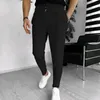 Corea Mens Spring Autumn Fashion Business Casual Long Pants elásticos Selásticos rectos Formal Formal más gran tamaño 240422