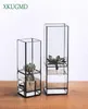 Nordic Transparent Glass Double Layer Hydroponic Sukkulente Pflanzenvase Geometrie Pflanzenblume Inserter Home Dekoration Blume Pot T28663330