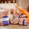 Symulacja poduszki 3D urocza japońska onigiri sushi mleko pluszowe miękkie pokarm miękki dekoracje kreskówki